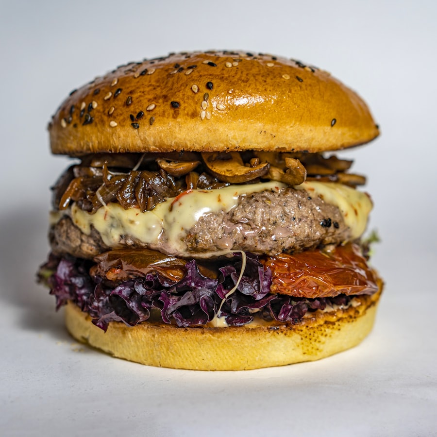 Burger gourmand bien garni